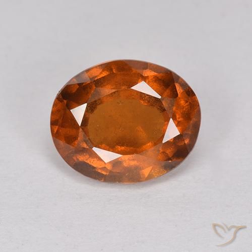 1.84ct Натуральный Темно-оранжевый Гранат Гессонит, Овал, VS-SI