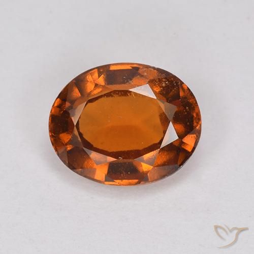 1.94ct Натуральный Темно-оранжевый Гранат Гессонит, Овал, VS-SI