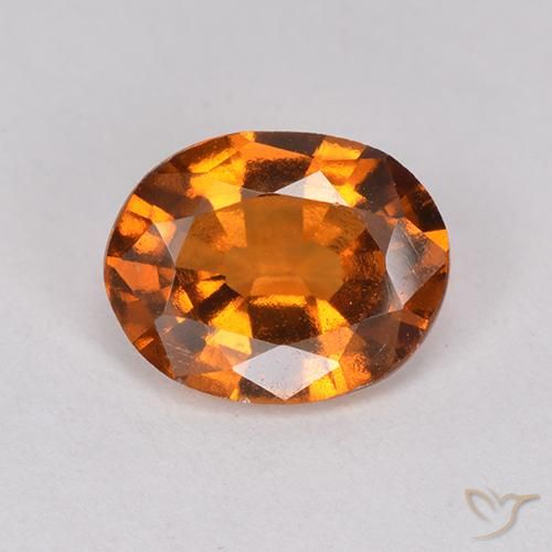 1.78ct Натуральный Средне-темно-оранжевый Гранат Гессонит, Овал, VS-SI