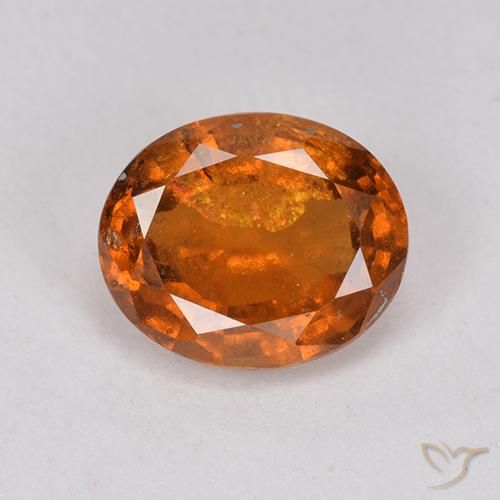1.98ct Натуральный Средне-темно-оранжевый Гранат Гессонит, Овал, VS-SI