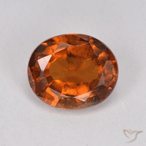 1.80ct Натуральный Красновато-оранжевый Гранат Гессонит, Овал, VS-SI