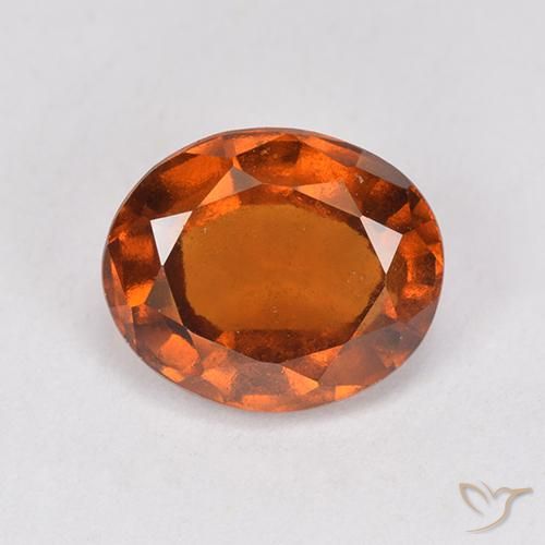 2.46ct Натуральный Янтарный Апельсин Гранат Гессонит, Овал, VS-SI