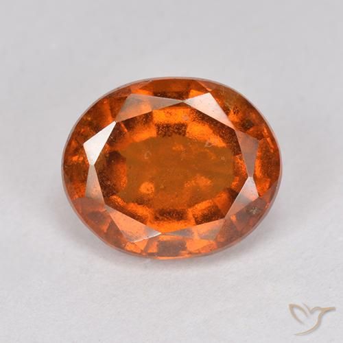 2.64ct Натуральный Янтарный Апельсин Гранат Гессонит, Овал, VS-SI