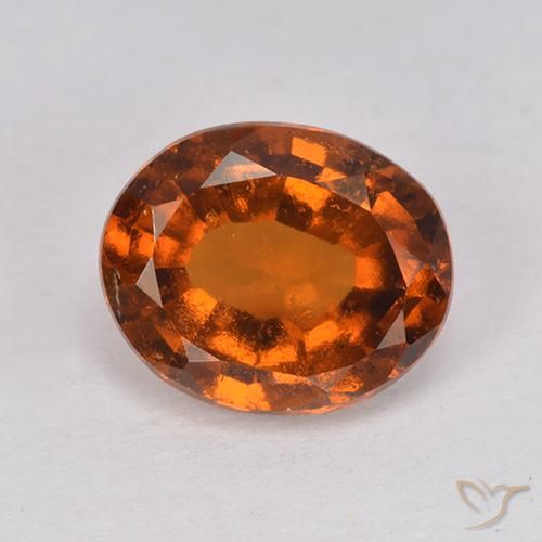 2.56ct Натуральный Янтарный Апельсин Гранат Гессонит, Овал, VS-SI