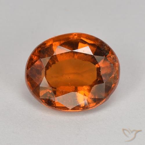 2.07ct Натуральный Красновато-оранжевый Гранат Гессонит, Овал, Чистота VS
