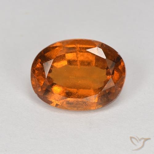 2.01ct Натуральный Темно-оранжевый Гранат Гессонит, Овал, Чистота VS