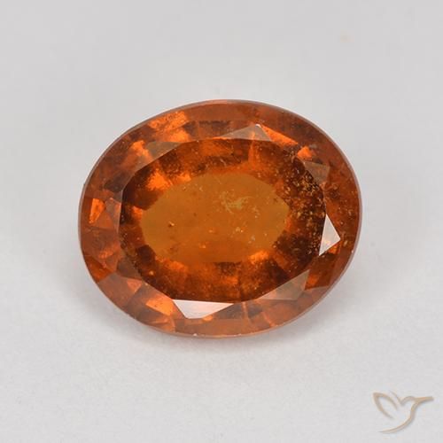 1.90ct Натуральный Красновато-оранжевый Гранат Гессонит, Овал, VS-SI