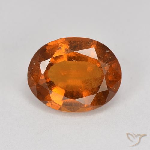 2.28ct Натуральный Темно-оранжевый Гранат Гессонит, Овал, Чистота VS