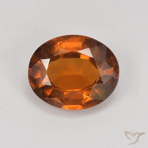 1.88ct Натуральный Красновато-оранжевый Гранат Гессонит, Овал, Чистота VS