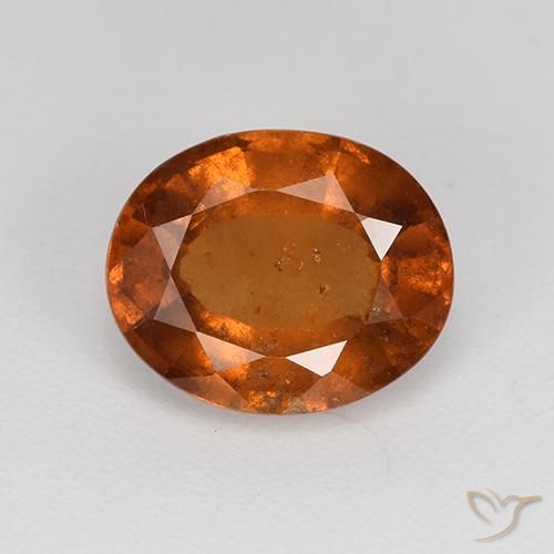 2.01ct Натуральный Красновато-оранжевый Гранат Гессонит, Овал, VS-SI