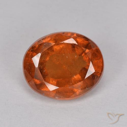 2.17ct Натуральный Янтарный Апельсин Гранат Гессонит, Овал, VS-SI