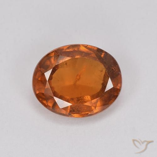 2.00ct Натуральный Темно-оранжевый Гранат Гессонит, Овал, VS-SI