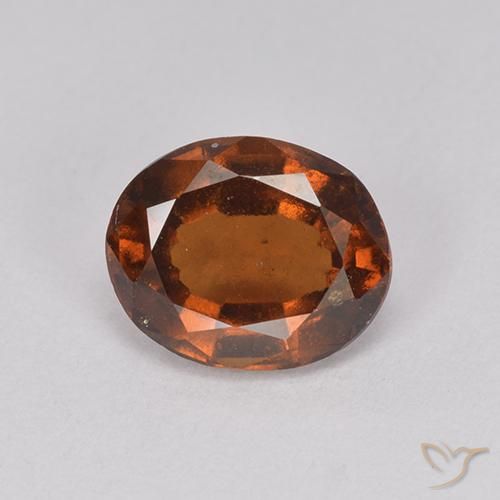 2.14ct Натуральный Средне-темно-оранжевый Гранат Гессонит, Овал, Чистота VS