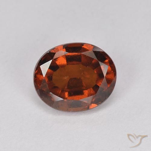 2.04ct Натуральный Янтарный Апельсин Гранат Гессонит, Овал, Чистота VS