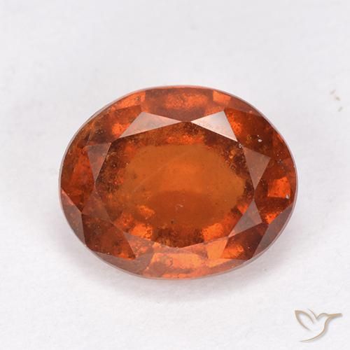 2.12ct Натуральный Средний апельсин Гранат Гессонит, Овал, VS-SI
