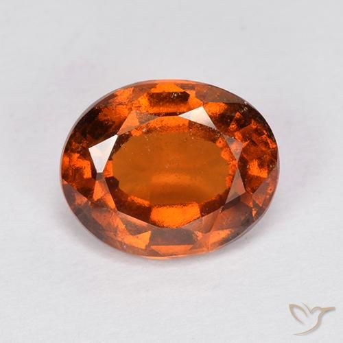 2.06ct Натуральный Темно-оранжевый Гранат Гессонит, Овал, VS-SI