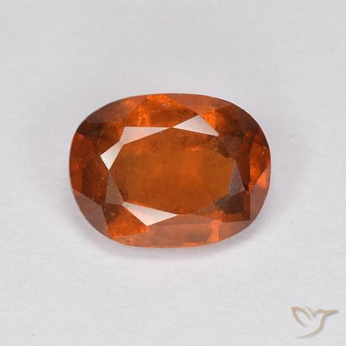 1.97ct Натуральный Темно-оранжевый Гранат Гессонит, Овал, VS-SI
