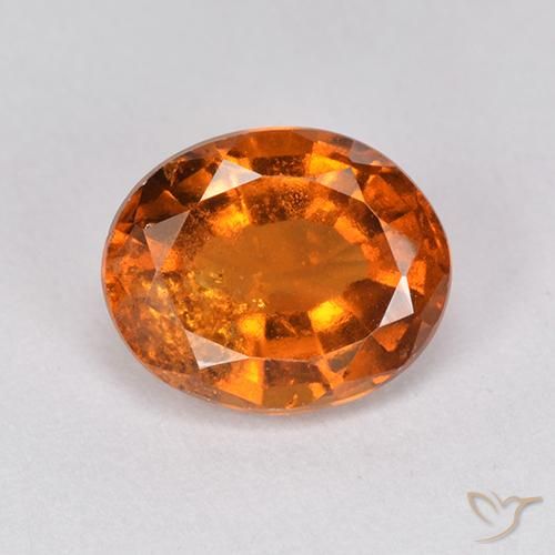 2.40ct Натуральный Средне-темно-оранжевый Гранат Гессонит, Овал, VS-SI