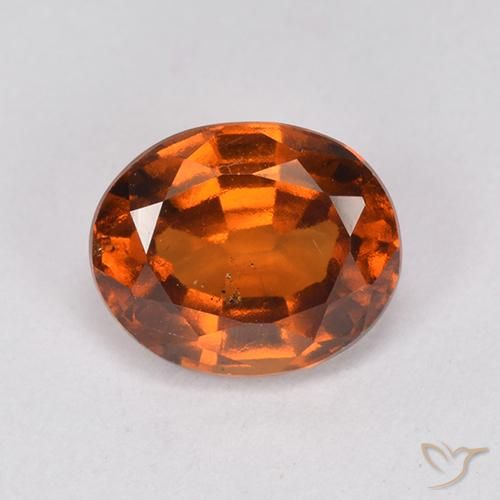 2.08ct Натуральный Темно-оранжевый Гранат Гессонит, Овал, Чистота VS