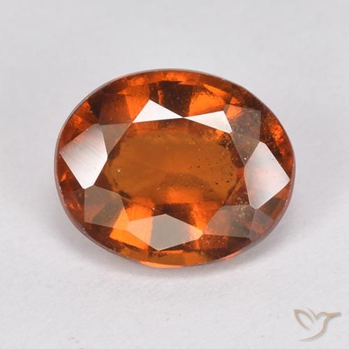 2.74ct Натуральный Темно-оранжевый Гранат Гессонит, Овал, VS-SI