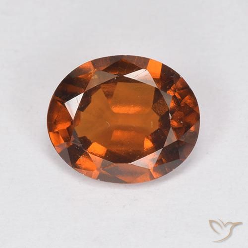 1.90ct Натуральный Красновато-оранжевый Гранат Гессонит, Овал, Чистота VS