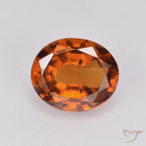 2.13ct Натуральный Темно-оранжевый Гранат Гессонит, Овал, VS-SI