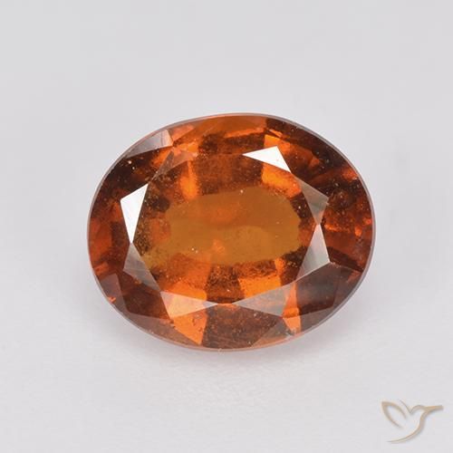 2.38ct Натуральный Красновато-оранжевый Гранат Гессонит, Овал, VS-SI