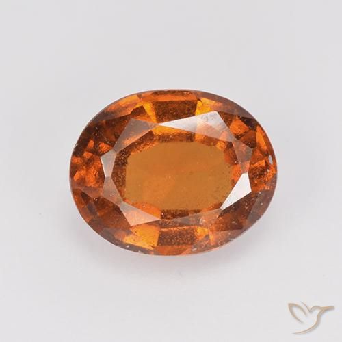 1.87ct Натуральный Средне-темно-оранжевый Гранат Гессонит, Овал, VS-SI