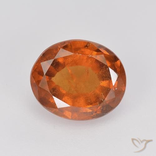 2.29ct Натуральный Темно-оранжевый Гранат Гессонит, Овал, VS-SI