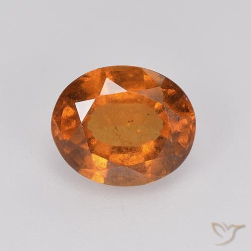 1.84ct Натуральный Темно-оранжевый Гранат Гессонит, Овал, VS-SI