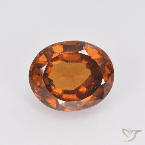 2.76ct Натуральный Средне-темно-оранжевый Гранат Гессонит, Овал, Чистота VS