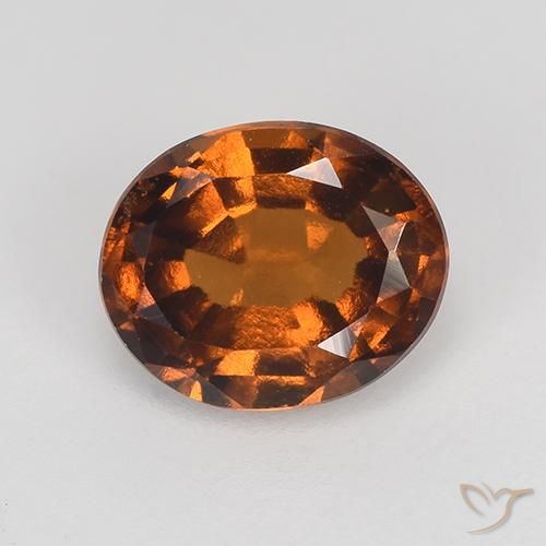 1.43ct Натуральный Янтарный Апельсин Гранат Гессонит, Овал, VVS-VS