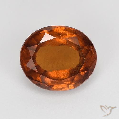 1.75ct Натуральный Красновато-оранжевый Гранат Гессонит, Овал, Чистота VS