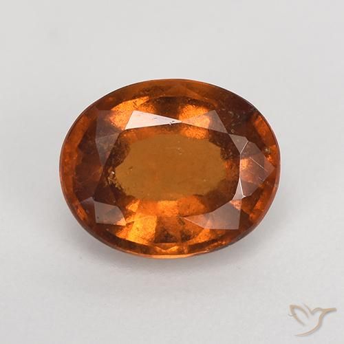 1.76ct Натуральный Средний апельсин Гранат Гессонит, Овал, VS-SI