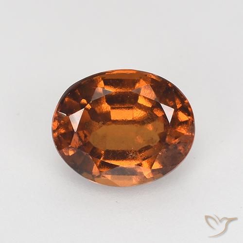 1.48ct Натуральный Темно-оранжевый Гранат Гессонит, Овал, Чистота VS