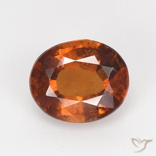 1.61ct Натуральный Красновато-оранжевый Гранат Гессонит, Овал, VS-SI