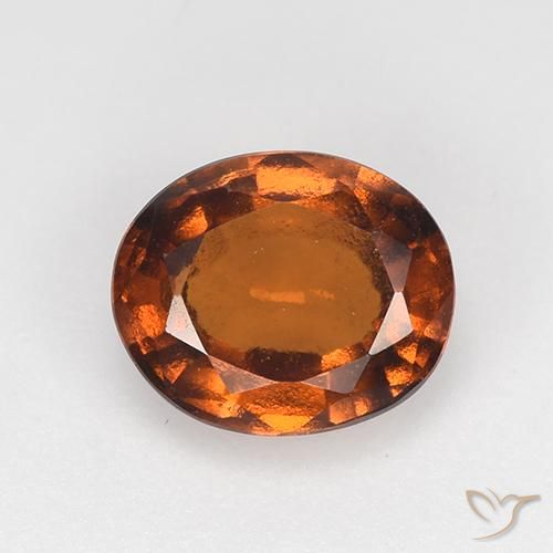 1.49ct Натуральный Янтарный Апельсин Гранат Гессонит, Овал, VVS-VS