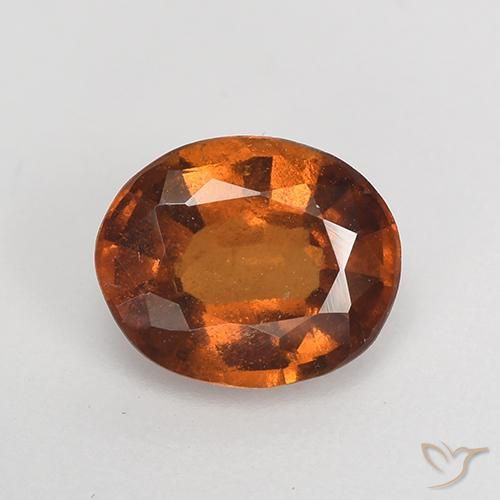 1.45ct Натуральный Темно-оранжевый Гранат Гессонит, Овал, Чистота VS