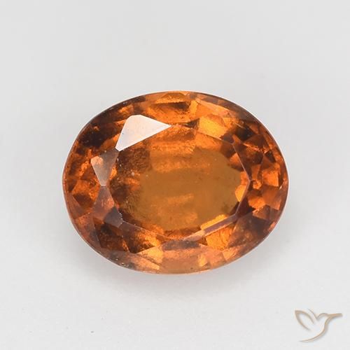 1.74ct Натуральный Темно-оранжевый Гранат Гессонит, Овал, Чистота VS