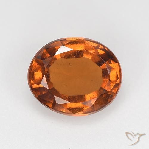 1.65ct Натуральный Средне-темно-оранжевый Гранат Гессонит, Овал, Чистота VS