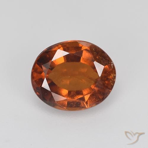 2.04ct Натуральный Темно-оранжевый Гранат Гессонит, Овал, Чистота VS