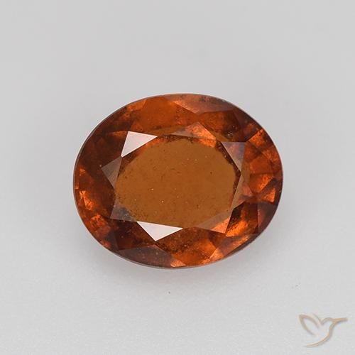 2.44ct Натуральный Красновато-оранжевый Гранат Гессонит, Овал, VS-SI