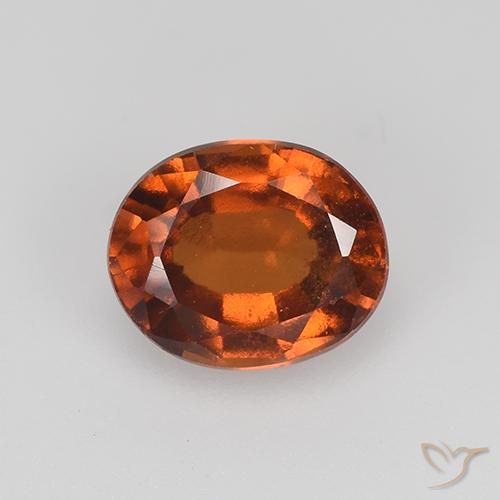1.86ct Натуральный Янтарный Апельсин Гранат Гессонит, Овал, VVS-VS