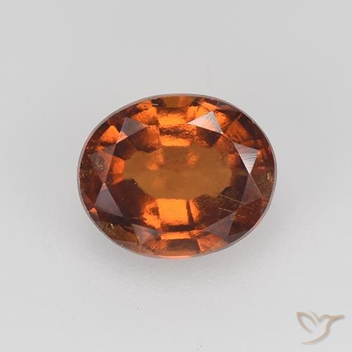 1.90ct Натуральный Темно-оранжевый Гранат Гессонит, Овал, VS-SI