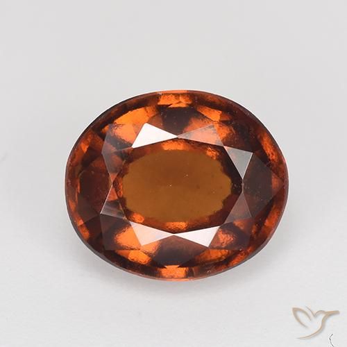 2.87ct Натуральный Красновато-оранжевый Гранат Гессонит, Овал, Чистота VS