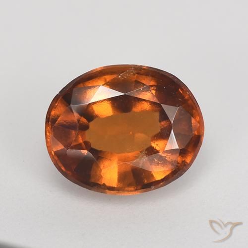 2.09ct Натуральный Красновато-оранжевый Гранат Гессонит, Овал, VS-SI