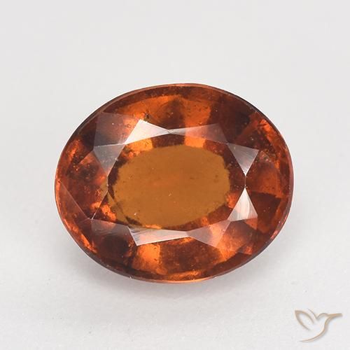 2.60ct Натуральный Янтарный Апельсин Гранат Гессонит, Овал, VS-SI