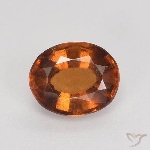 1.69ct Натуральный Красновато-оранжевый Гранат Гессонит, Овал, VS-SI