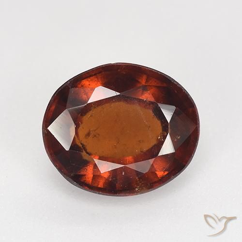 2.44ct Натуральный Темно-красный Гранат Гессонит, Овал, VS-SI