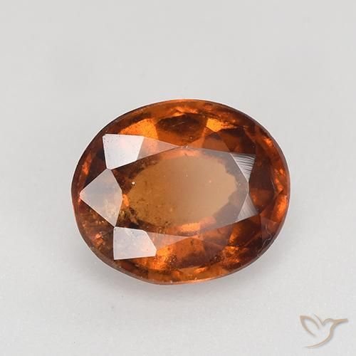 1.76ct Натуральный Янтарный Апельсин Гранат Гессонит, Овал, VS-SI